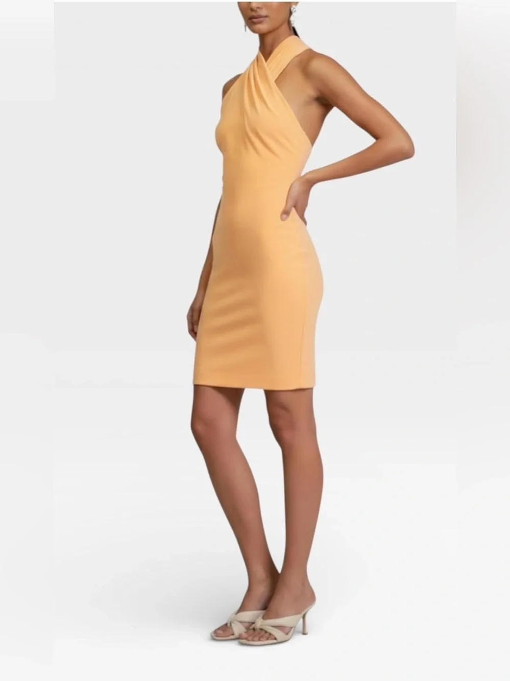 RACHEL Rachel Roy Harland Crossover Halter Mini Dress- NWT– XS, S, M, XL